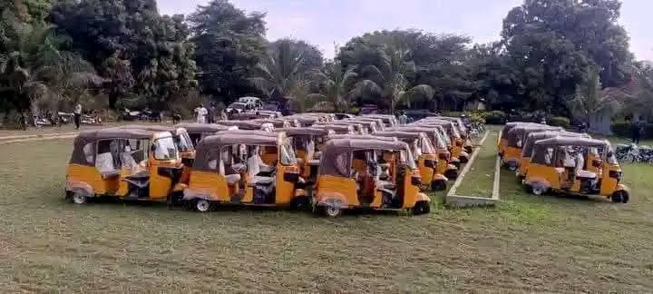 Hon. Dickson Tarkighir Distributes Tricycles and Motorcycles to Constituents